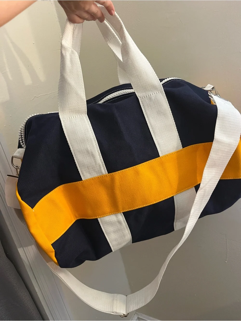 NWT Navy Canvas Duffel Bag